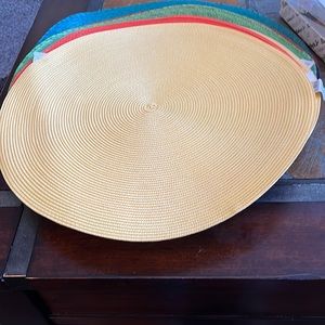 13 brand new placemats from Crate and Barrel all the colors are shown